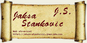 Jakša Stanković vizit kartica